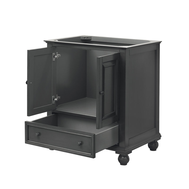 Base de meuble-lavabo simple 30 po Magruder, Glacis gris anthracite
