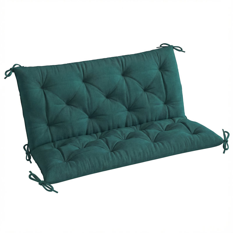Outdoor Seat Cushion, 100 cm W x 98 cm D, 8 cm, Green