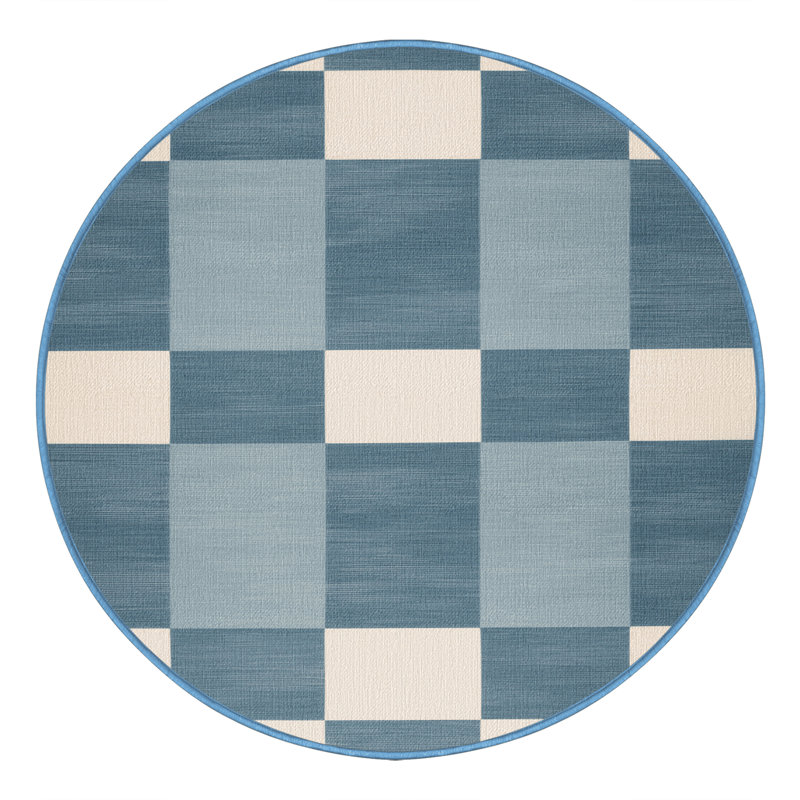 Machine Washable Botanical Area Rug, Round 6'