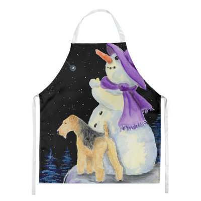 Tablier de terrier bonhomme de neige avec lakeland