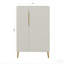 Armoire à buffet, moderne - blanc / or