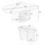  Ensemble de 3 tables basses avec 2 tiroirs et 2 tabourets Cloud