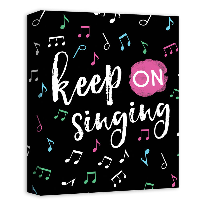 «Keep On Singing», art sur toile tendue, H 14 po x l 11 po x P 1,25 po