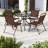 Patiojoy 6 Pcs Patio Dining Set With Tilt Umbrella