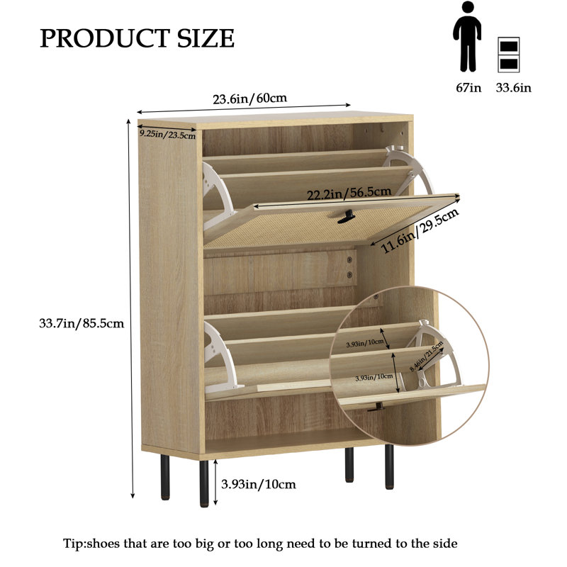 Armoire de rangement à chaussures 12 paires Lismore