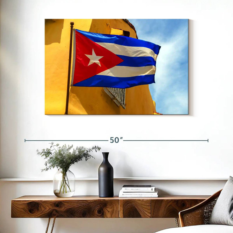 Borges Wavy Cuban Flag, 26" H x 39" W