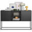 Buffet moderne en métal avec beaucoup de rangement, finition écologique pour la cuisine et le salon