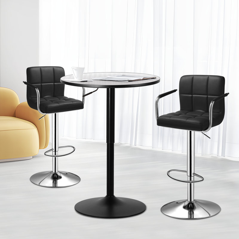 Westmoor Dining Set, Black, Red, 23.5"L x 23.5"W