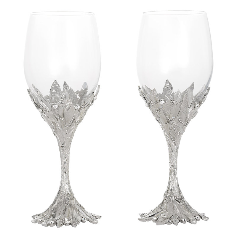 Preen Handmade Red Wine Glass, Silver
