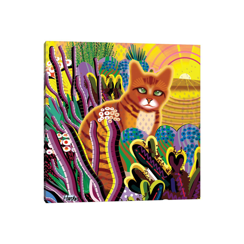 Coco Vega As A Cat by Charles Harker - Wrapped Canvas Print, 30.48 cm H x 30.48 cm W
