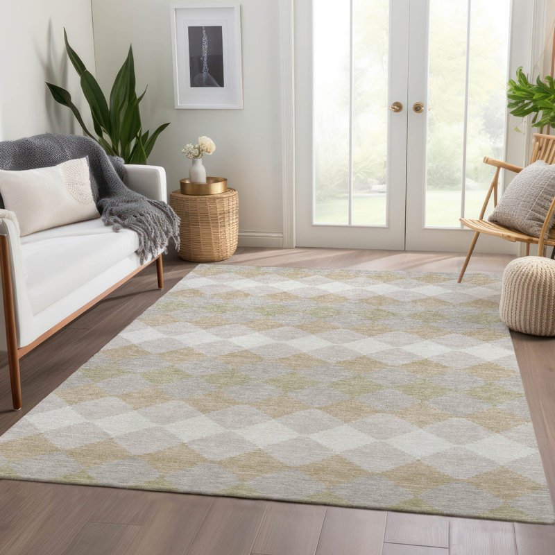 Premium Machine Washable Bunderberg AMF1007 Geometric Rug, Rectangle 10' x 14'