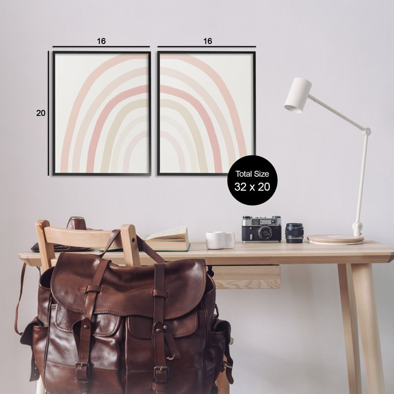 Ensemble de 2 estampes pour enfants en forme d'arc-en-ciel pastel doux pour enfants par Leah Straatsma, H 20 po x l 16 po