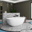 66.9'' x 29.5'' Freestanding Soaking Solid Surface Bathtub