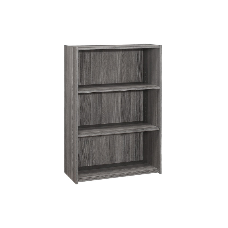 Bibliothèque, bibliothèque, 6 niveaux, H 72 po, bureau, chambre à coucher, stratifié, blanc, transitionnel, Gris