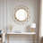 Hesiodos Modern Round Mirror with Geometric Layered Iron Frame, Metal and Glass Wall Decor Accent for Contemporary Interiors-580341138