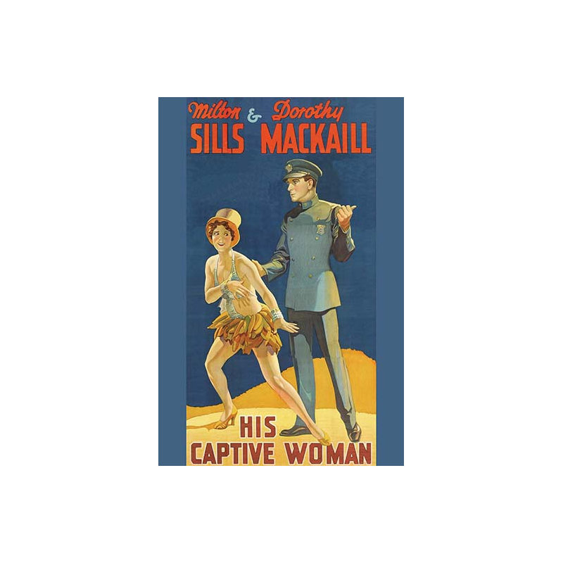 Publicité rétro sans cadre « his captivité women », H 36 po x l 24 po x P 1,5 po