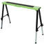 Cheval de scie réglable 2Pack, cheval de travail portatif pliant avec pieds à ouverture rapide, poignée pratique, pour garage, atelier, entièrement assemblé, vert et noir