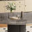 59" Modern Round Dining Table For 6-8, Glossy Sintered Stone Table Top, Dark Gray-200955200