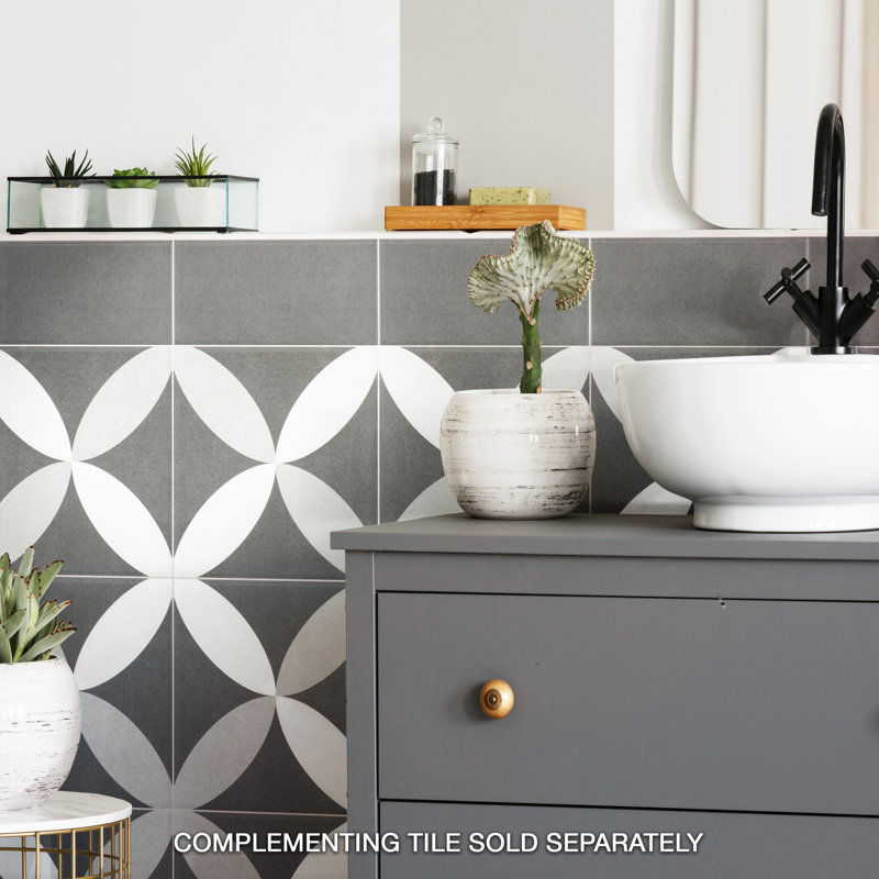 Twenties 8" x 8" Ceramic Patterned Wall & Floor Tile