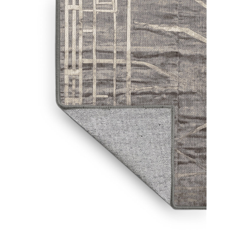 Machine Washable Gray Area Rug, Rectangle 8' x 10'