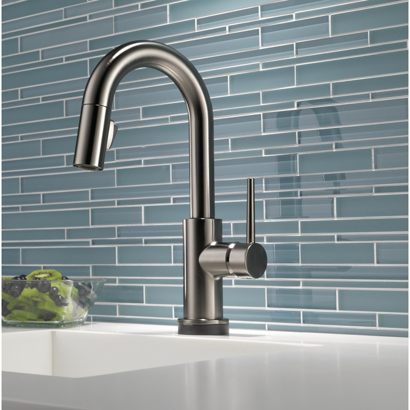 Trinsic Pull Down Touch Bar Faucet, Black Stainless