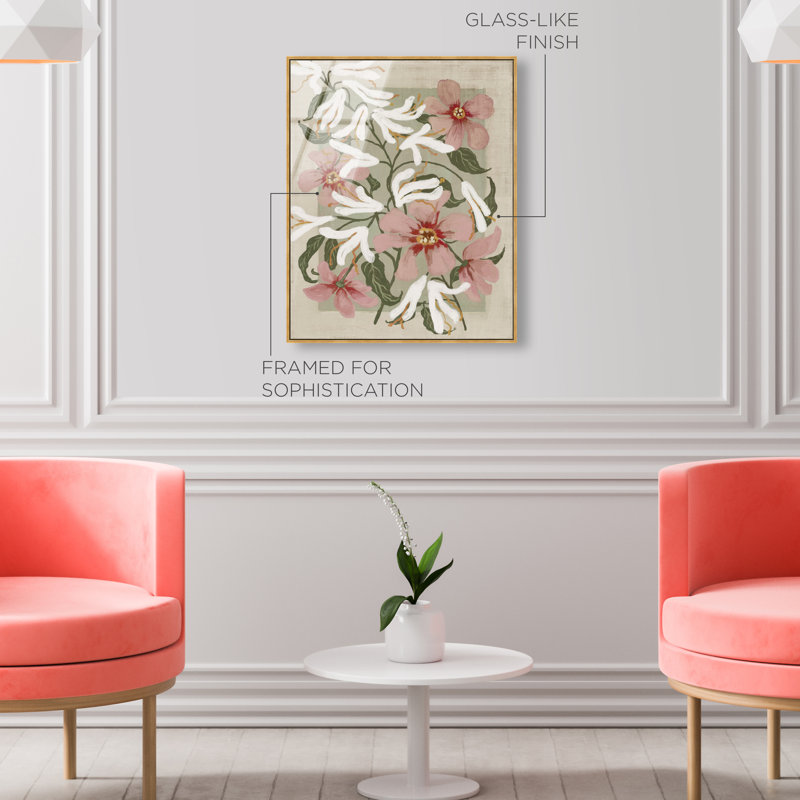 Periwinkle and Lily High-Gloss Frameless Acrylic Glass Wall Art Floral & Botanical Print by Oliver Gal, Ready to Hang, 16 x 20