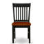 7 Piece Dining Room Furniture Set Consist of an Oval Kitchen Table with Butterfly Leaf and 6 Dining Chairs, Black & Cherry-319000204