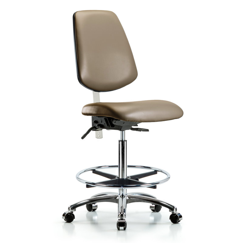 Shakira Drafting Chair, Casters, Not Included, Beige