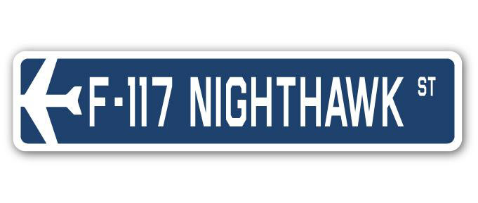 Plaque de rue Barhorst F-117 Nighthawk Air Force, H 6 po x l 24 po x P 1 po