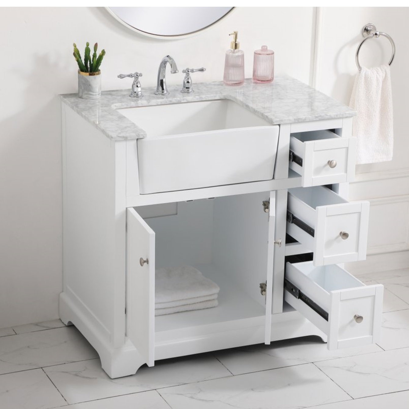Pardue 36'' Single Bathroom Vanity, White