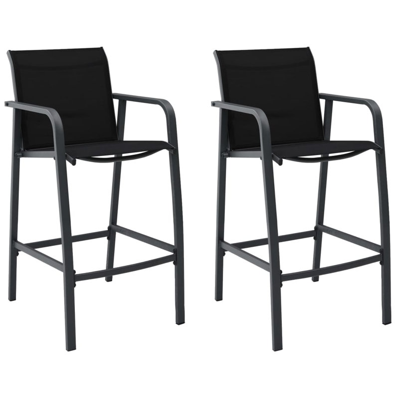 Zarmig Outdoor Patio Dining Armchair with Cushion, Black