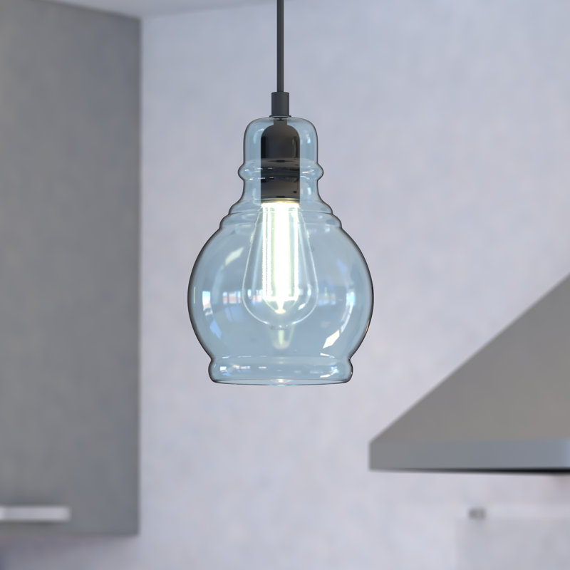 Luminaire suspendu en forme de cloche à 1 lumière Denzel