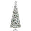 Arbre de Noël artificiel enneigé avec 600 branches de pin, pommes de pin et baies rouges-722708764