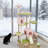 74" Pink Flower Cat Tree Tower Multi-Level Condo With Sisal Scratching Post & Ramp For Multiple Cats-1832122325