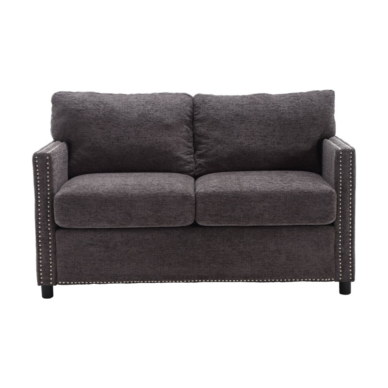 Natusha 52.35'' Reception Loveseat, Gray