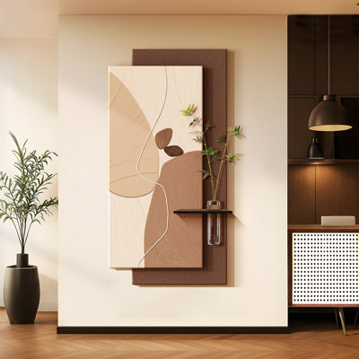 Art mural rectangulaire en grès