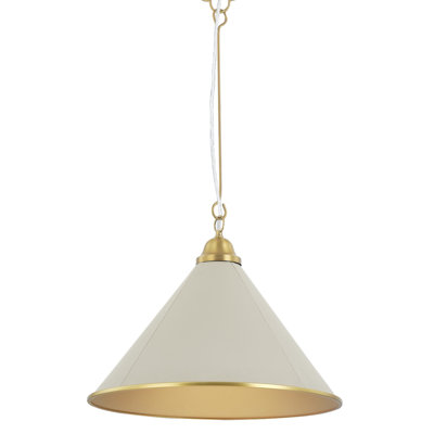 Serena Gold Metal Pendant Light, Gray Shade