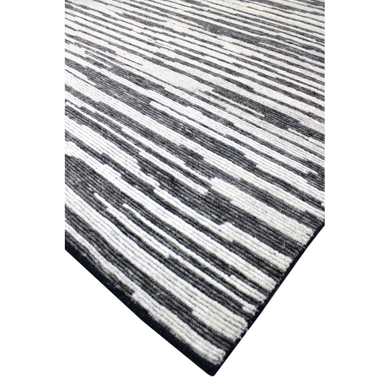 Moroccan Wool Striped Area Rug, Rectangle 9' x 12'