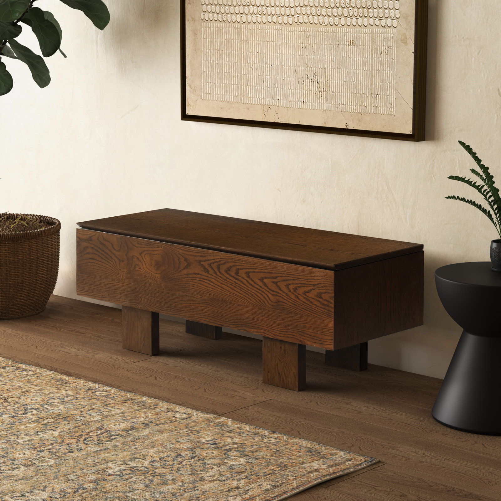 Olavi 50" Bedroom Bench, Walnut