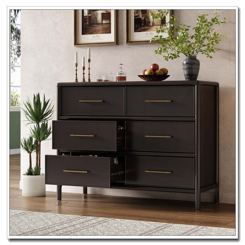 6-Drawer Chest,Storage Cabinet, Stylish Style, Suitable For Living Room And Dining Room Entrance, Large Size, 6 Drawers