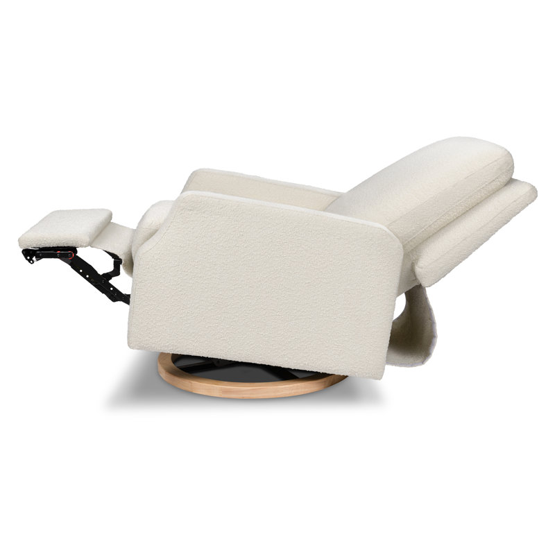 Crewe Electronic Recliner and Swivel Glider in Eco-Performance Fabric, Beige Boucle