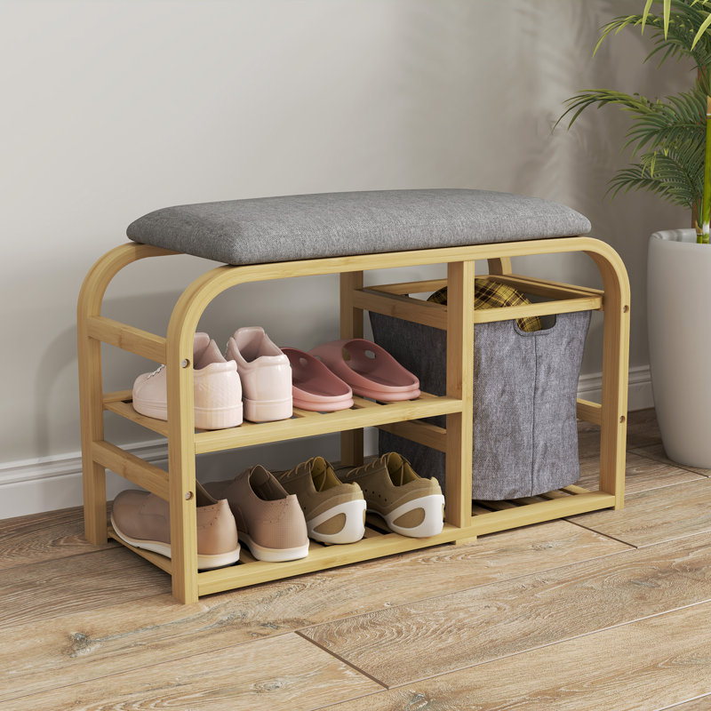 Banc à chaussures en bambou