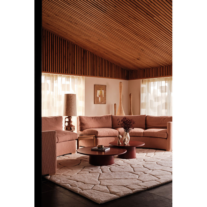 Crackle Natural Area Rug, Rectangle 4' x 6'