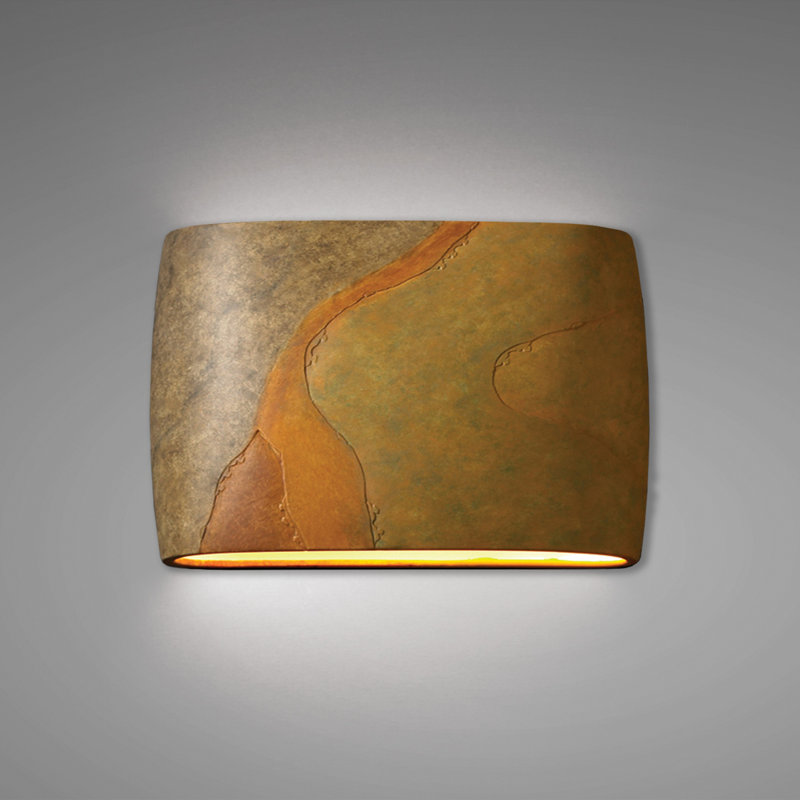 Ambiance Collection™ 2 - Light LED Outdoor Flush Mount, Celadon Green Crackle