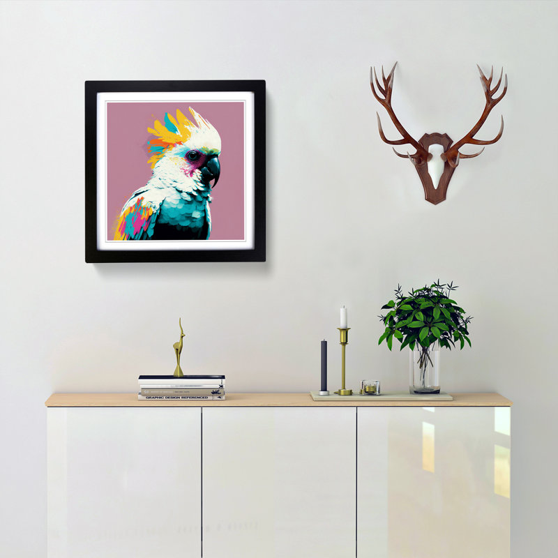 Cockatoo Pop Art - Framed Print, Black
