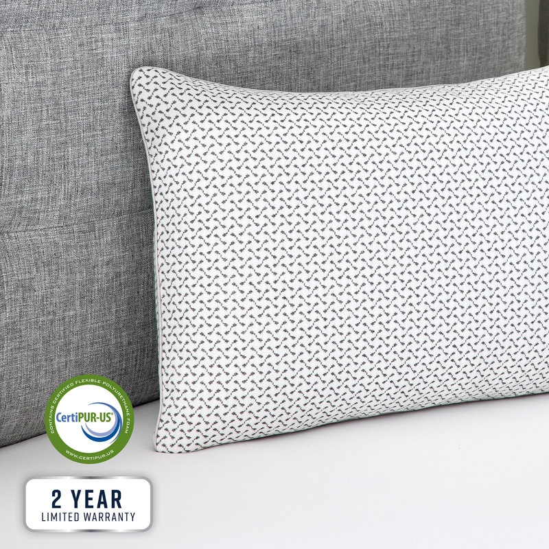 Jumbo Memory Foam Cluster Pillow with Charcoal Cover