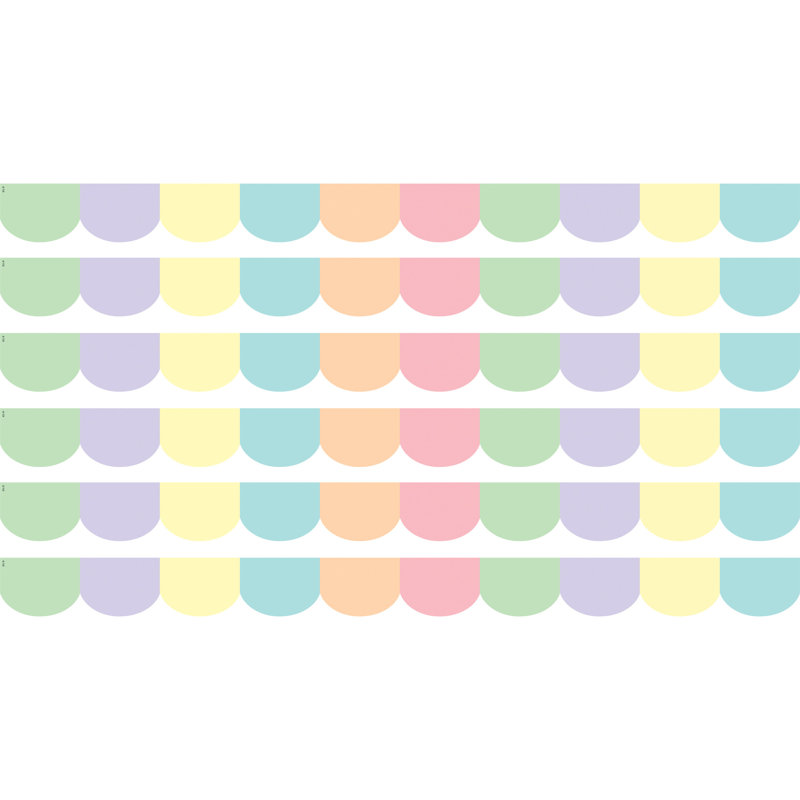Bordure festonnée pastel