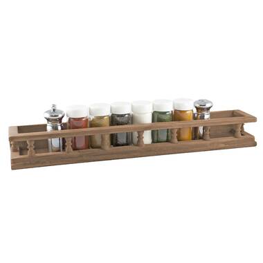 Home Basics Ultra Sleek Half Moon Steel Seasoning and Herbs Organizing Spice  Rack with 6 Empty Glass Spice Jars, Chrome, FOOD PREP