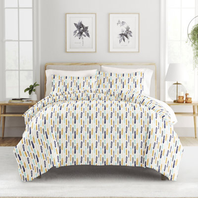 Home Feathers Pattern Duvet Cover Set