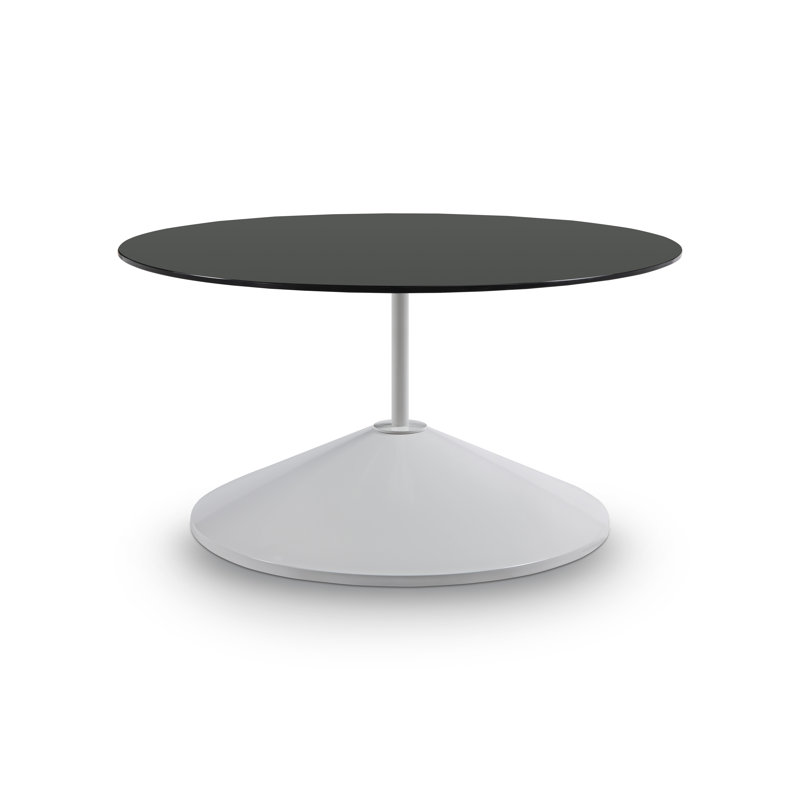 Spahr Pedestal Coffee Table, White
